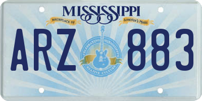 MS license plate ARZ883
