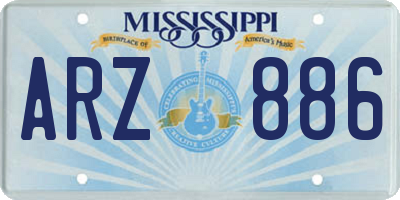 MS license plate ARZ886