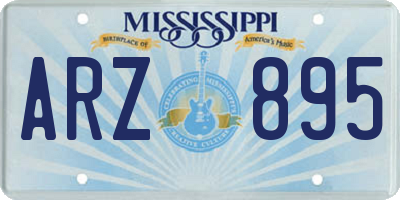 MS license plate ARZ895