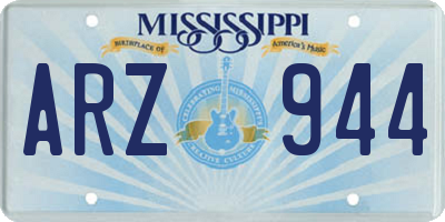 MS license plate ARZ944