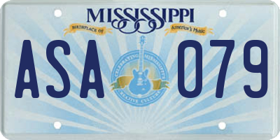 MS license plate ASA079
