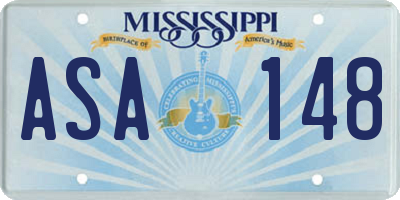 MS license plate ASA148