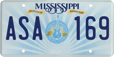 MS license plate ASA169