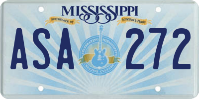 MS license plate ASA272