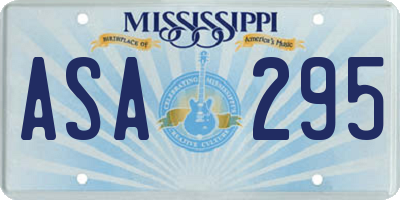 MS license plate ASA295