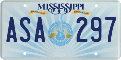 MS license plate ASA297