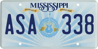 MS license plate ASA338