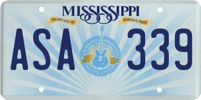 MS license plate ASA339