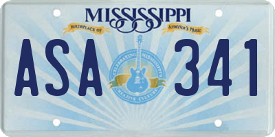 MS license plate ASA341