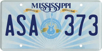 MS license plate ASA373