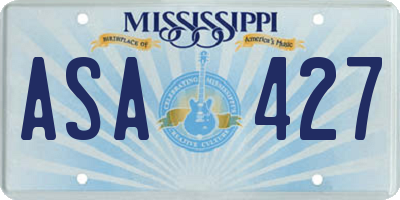 MS license plate ASA427