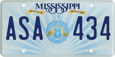 MS license plate ASA434