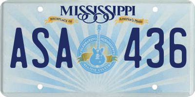 MS license plate ASA436