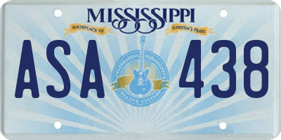 MS license plate ASA438