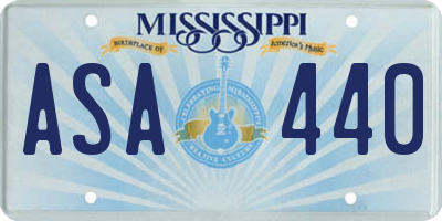 MS license plate ASA440