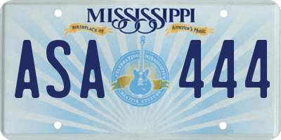 MS license plate ASA444