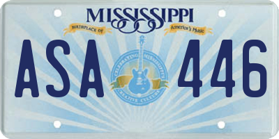 MS license plate ASA446