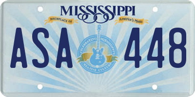 MS license plate ASA448