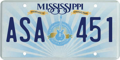 MS license plate ASA451