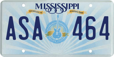 MS license plate ASA464