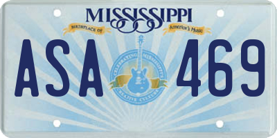 MS license plate ASA469