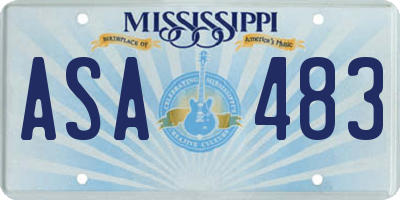 MS license plate ASA483