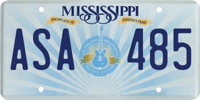 MS license plate ASA485
