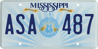 MS license plate ASA487