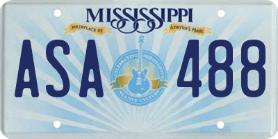 MS license plate ASA488