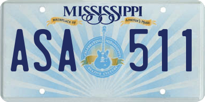 MS license plate ASA511