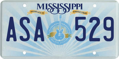MS license plate ASA529