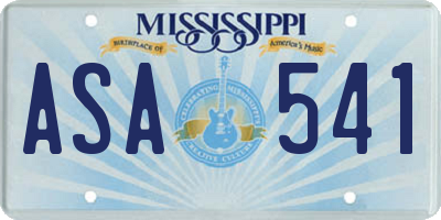 MS license plate ASA541