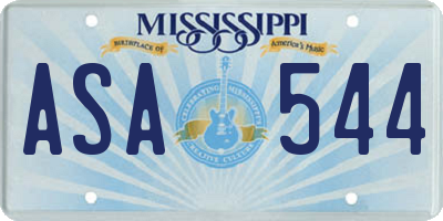 MS license plate ASA544