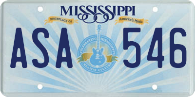 MS license plate ASA546