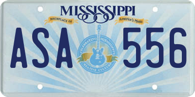MS license plate ASA556