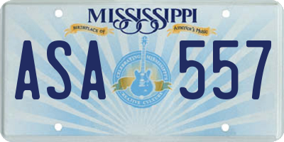 MS license plate ASA557