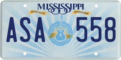 MS license plate ASA558
