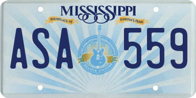 MS license plate ASA559