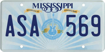 MS license plate ASA569