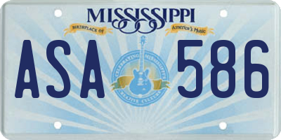 MS license plate ASA586