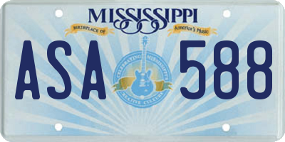 MS license plate ASA588