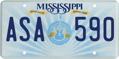 MS license plate ASA590