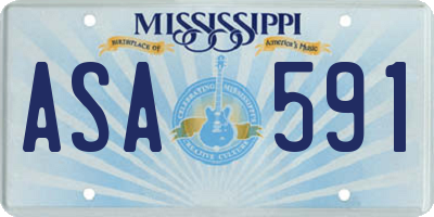 MS license plate ASA591