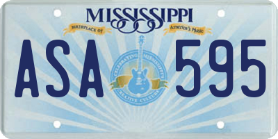 MS license plate ASA595