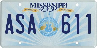 MS license plate ASA611
