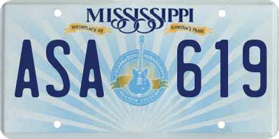 MS license plate ASA619