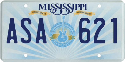 MS license plate ASA621