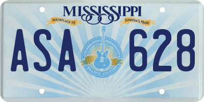 MS license plate ASA628