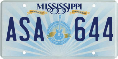 MS license plate ASA644