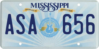 MS license plate ASA656